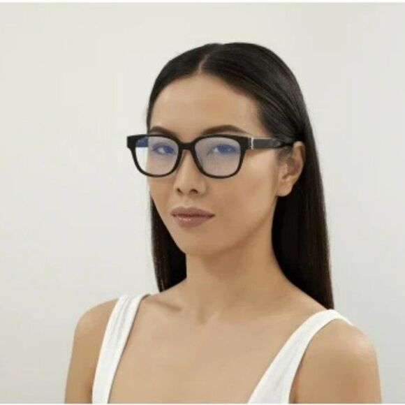 NEW Saint Laurent Classic SLM33/F 001 Black Cat Eye Women Eyeglasses - Picture 3 of 11